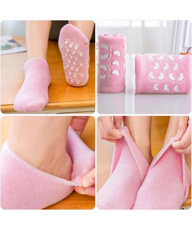 Jinlaili Moisturizing Gel Socks - Vitamin & Oil Infused Spa Socks for Repairing & Softening Dry Skin - 2 Pairs | International Shipping - Buy Online on SooperMarket.com