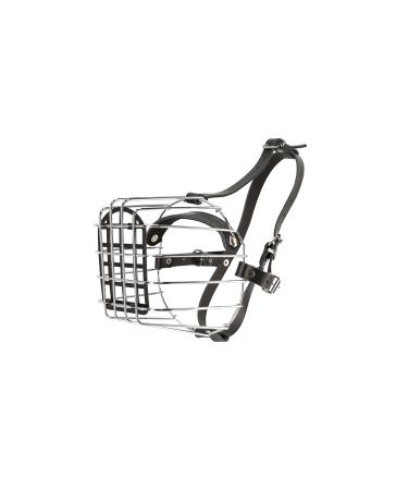 Dingo Mettal muzzle with plastic grille No. 7a wire muzzle for dog training handicrafts Easy comfort adjustable leather straps Rottweiler Groß 14018