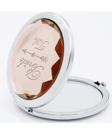 8-Pack Bridal Party Makeup Mirrors and Bracelets Set - Bride to Be Mirror, 7 Bride Tribe Mirrors, Bridesmaid Love Knot Bracelets for Bachelorette Party - Champagne - Buy Online on SooperMarket.com