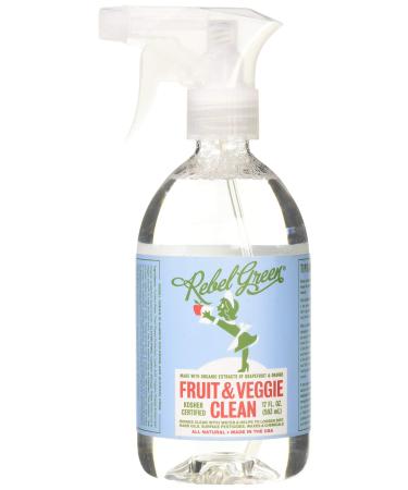 Rebel Green Cleaner Spray Fruit and Veggie, 17 Fl Oz