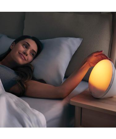 Philips HF3519/01 Wake-Up Light Alarm Clock | Sunrise Function Digital FM Radio White | Best International Shipping - Buy Online on SooperMarket.com