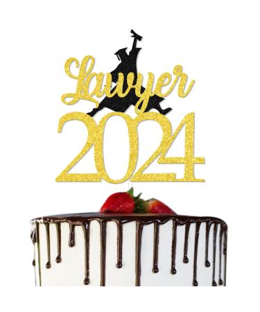 Lawyer Graduation Cake Topper Congrats Lawyer Cake Topper Law School Graduation Cake Topper Law School Graduation Party Decorations Gold Black