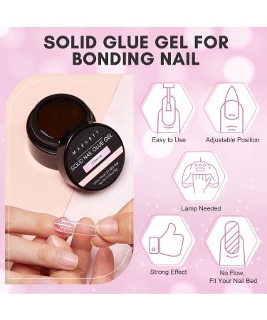 15ML Makartt Solid Nail Glue Gel for Soft Gel Tips | Strong Builder Gel for Press On, Acrylic, Fake Nails | UV Light Cured | Nail Strengthening and Art DIY - Buy Online on SooperMarket.com