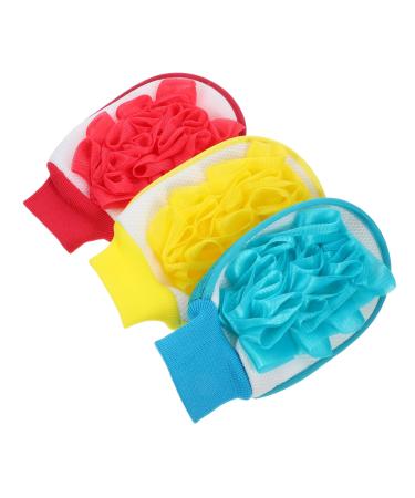 NOLITOY Bath Glove 3pcs Bath Gloves Body Scrub Mitt Dead Skin Remover Double Sided Exfoliating Glove Scrubbing Exfoliating Gloves Body Scrub Gloves Shower Glove Bath Ball Absorb Water