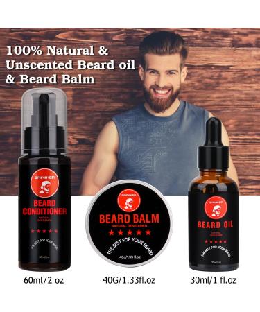Beard Grooming Kit Beard Kit with Beard Oil Beard Balm Beard Wash Beard Brush Beard Comb Mustache Scissors Beard Care Unique Gifts for Men Beard Set&Kit - Buy Online on SooperMarket.com