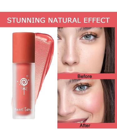 Soft Cream Blush: 3 Colors Liquid Matte Blush & Lip Paint - Long-Wearing Cheek & Lip Tint for a Weightless, Natural Hazy Look - Buy Online on SooperMarket.com