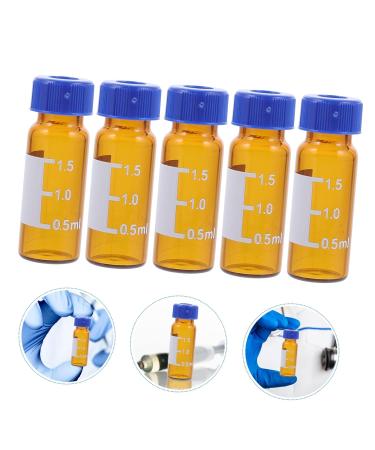 PLAFOPE 200 Pcs Sampling Bottle Borosilicate Sample Vial with Graduation Clear Container Liquid Sampling Transparent Clear Hplc Vial Laboratory Glass With Cover Reagent Bottle 1X1cmx2pcs As Shownx2pcs - Buy Online on SooperMarket.com
