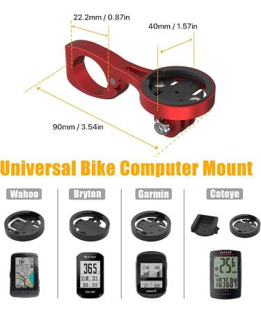 Aero Bars Mount - Garmin Bike Computer Mount for Garmin Edge | Compatible with Wahoo, Bryton, Cateye, GoPro | Red - Buy Online on SooperMarket.com