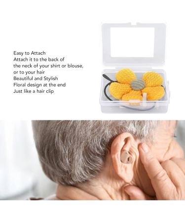 Hearing Amplifier Clip & Lanyard for Seniors | Floral Design Earphone Fastening Belt | Anti-Loss Listener Rope for Both Ears - Buy Online on SooperMarket.com