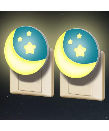Annmore Night Light Socket for Children - Twilight Sensor Orientation Lights for Newborns | 2-Piece Baby Slumber & Breastfeeding Essentials in Moon Yellow - Buy Online on SooperMarket.com
