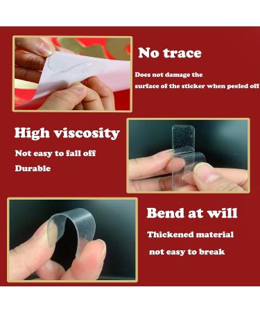 Reusable Multifunctional Double Sided Adhesive Tape  60/180/300 Pcs Double Sided Mounting Strong Sticky Wall Strips Transparent Tape Without Cropping  No Residue (60 Pcs) - Buy Online on SooperMarket.com