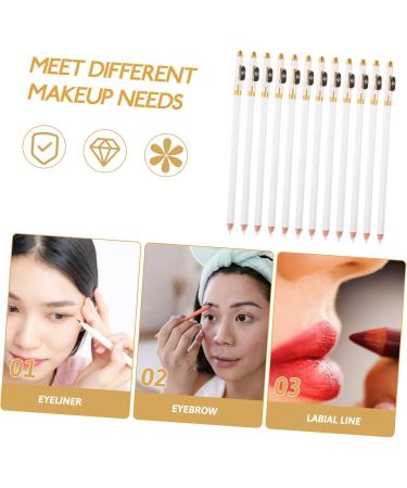 FOYTOKI 12pcs Eyebrow Pencil Sharpener Eyebrow Pencils Makeup Eyebrow Pen for Women Wooden White - Buy Online on SooperMarket.com