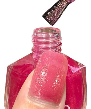 Pink Nail Polish Nail Varnish Shimmer Glitter Quick Dry Breathable French Manicure Natural Elegant Pearl Bright Pink Hot Pink Non-toxic No UV Needed Nail Polish for Woman Home DIY Nail Art Gift - Buy Online on SooperMarket.com