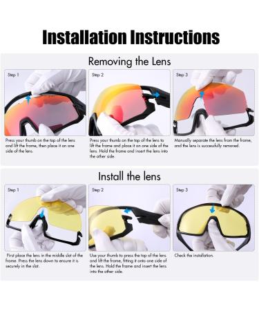 Aeike Polarized Sunglasses - Men's & Women's Bike Glasses with TR90 Frame & 3 Echo Liners - Perfect for Cycling Running & Outdoor Activities - Buy Online on SooperMarket.com