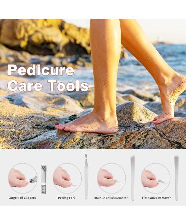 16pcs Stainless Steel Professional Nail Clippers Manicure Set Manicure & Pedicure Care Tools Set Grooming Kit for Thick Fingernail Toenail Men Women Travel Nail Clipper Set with Portable Folding Bag - Buy Online on SooperMarket.com