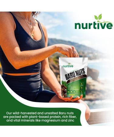 Nurtive Baru Nuts - Gourmet Roasted Wild Harvested & Unsalted - Plant-Based Protein High Fiber Antioxidants - Non-GMO Gluten-Free Paleo & Vegan - 16 oz - Buy Online on SooperMarket.com