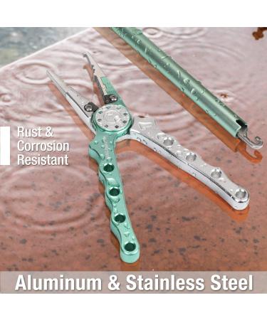 HAUSHOF Aluminum Fishing Pliers and Fish Lip Gripper  Stainless SteelÂ Multi-Function Fishing Pliers Hook Remover with Tungsten Carbide Cutters  Coiled Lanyard and Sheath - Buy Online on SooperMarket.com