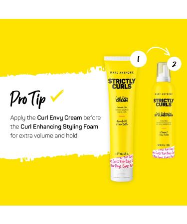 Marc Anthony Strictly Curl Enhancing Styling Foam Extra Hold - Vitamin E & Curl Envy Cream Strictly Curls - Curl Defining Cream Softens Coarse Curls - Buy Online on SooperMarket.com