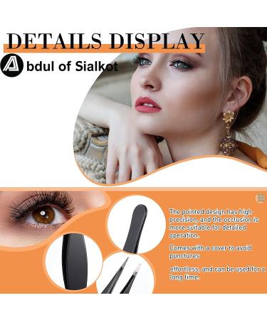 Abdul of Sialkot Pointed Tweezers - Sharp Precision for Ingrown Hair & Blackheads - Best for Eyebrows - Green - Buy Online on SooperMarket.com
