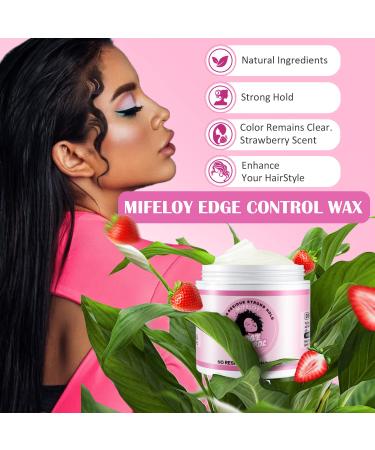 Edge Control Wax 4 oz - Women's Hair Pomade for Smoothing Flyaways and Frizz - Long Lasting Styling Gel with Strong Hold - Non-greasy Hair Glue - Ideal for Wigs - Buy Online on SooperMarket.com