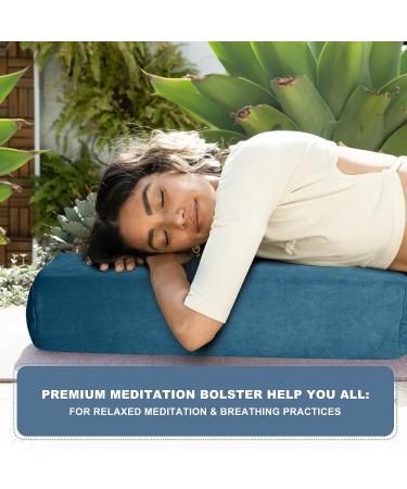 JELS Premium Yoga Bolster Pillow for Restorative & Yin Yoga | Machine Washable & Supportive Meditation Cushion | Sapphire - Buy Online on SooperMarket.com