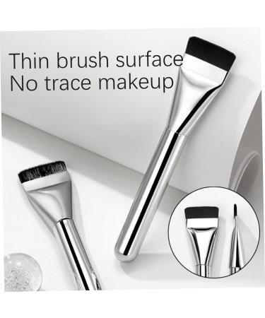 Flat Brush 5.4'' Flat Makeup Brush Thin Blade Liquid Brush Soft Bristles Contour Brush Concealer Brush for Streak-Free Coverage Natural Finish Liquid Brush - Buy Online on SooperMarket.com