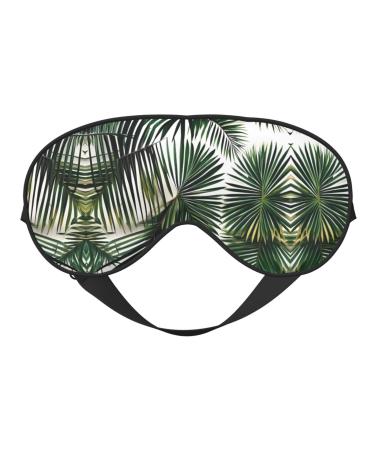 Palm Tree Leaves 1 Soft Sleep Eye Mask Female Breathable Eye Patch Perfect for Travel and Relaxation