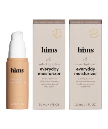 hims everyday moisturizer for men - Energize Skin Lock in Hydration - Hyaluronic Acid Shea Butter Lightweight Formula Ocean Scent - Vegan Cruelty-Free No Parabens - 2 Pack 1 Ounce (Pack of 2)