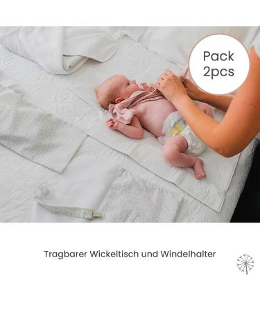 Mimuselina 2 Pack: Portable Baby Changing Pad & Diaper Bag - Foldable Water-Repellent Travel-Friendly - Ideal for On-the-Go Parents - Buy Online on SooperMarket.com