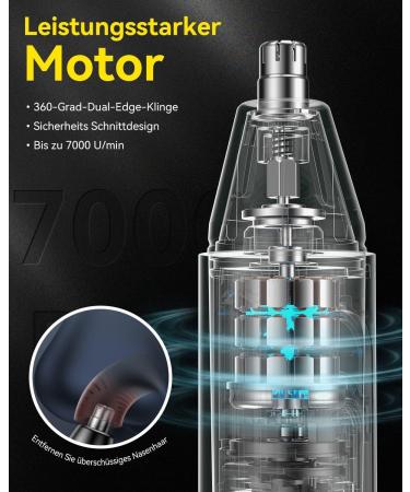 UNIBONO All-in-One Rechargeable Nasal Hair Cutter Kit | Painless Nose Trimmer for Men with Mini Facial & Eyebrow Razor | Green - Buy Online on SooperMarket.com