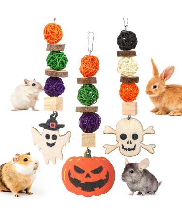 Abiz rabbits toy set 3 pieces of rabbits Kauballe cheetecks wood rodents for guinea pigs chinchilla rabbits hamsters budgies parrot's teeth l2