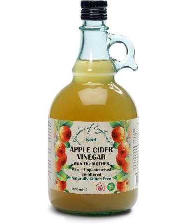 Kent Natural Apple Cider Vinegar Box 2 x 1L - Raw Unfiltered with Mother - GMO Free & Vegan - Buy Online on SooperMarket.com