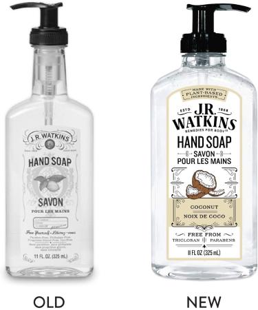J.R. Watkins Coconut Hand Soap - 11 fl oz (325 ml) | Natural & Moisturizing Cleanser - Buy Online on SooperMarket.com
