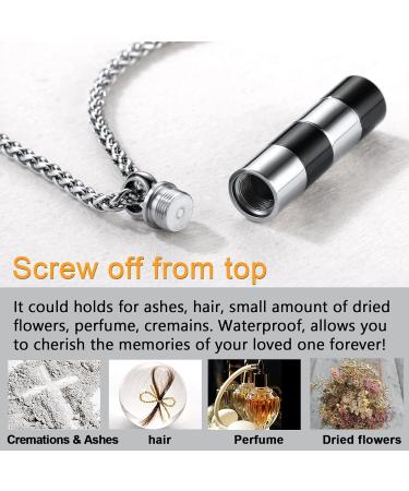 U7 Women s Cremation Urn Necklace - Celtic Knot Dog Feet Wings & Crucifix Designs | Stainless Steel Cylinder Pendant for Ashes | Unique Burial Jewelry for Men - Buy Online on SooperMarket.com