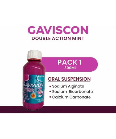 Gaviscon Double Action Peppermint 300ml - A2Z STORE | Fast Relief for Heartburn and Indigestion - Buy Online on SooperMarket.com