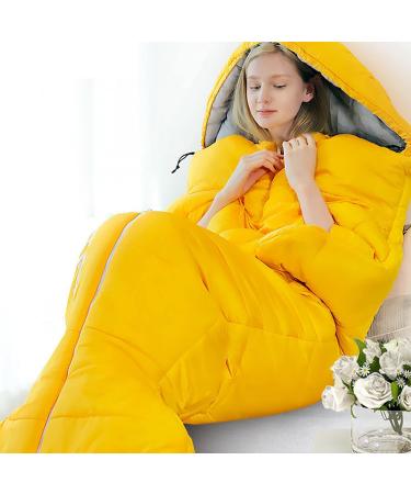 WSNDM 2 In 1 Animal Kids Sleeping Bag with Pillow - Yellow Mermaid | Soft & Comfortable | For Outdoor Indoor Camping & Travel | Surprise Gift for Children - Buy Online on SooperMarket.com