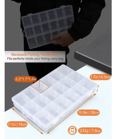Sjqecyfv Tackle Box Organizer - 18 Grids Clear Plastic Craft & Bead Storage with Dividers | 1 Pack - Buy Online on SooperMarket.com