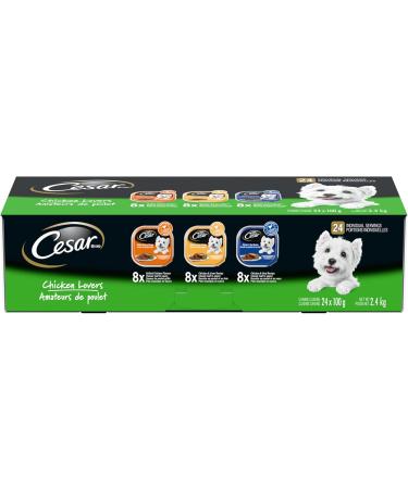 CESAR Classic Loaf in Sauce Adult Wet Dog Food Chicken Lovers Variety Pack & Adult Wet Dog Food Classic Loaf in Sauce Entr es - Pork Tenderloin - Top Sirloin 100g Tray (12 Pack) - Buy Online on SooperMarket.com