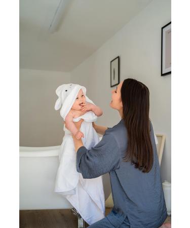 JM Organic Bamboo Hooded Baby Towel - Hypoallergenic & Absorbent - Perfect Baby Gift Set - Buy Online on SooperMarket.com