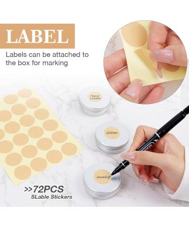 Veuwolm 30-Piece Aluminum Cocks Set - Travel Cream Boxes with 72 Round Stickers Empty Lip Balm Cans for Cosmetics 15ml Silver - Buy Online on SooperMarket.com