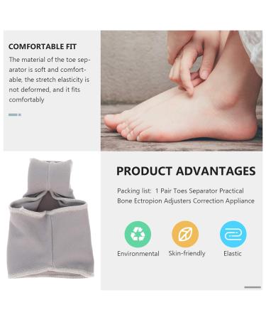 EXCEART Big Toe Separator Stretchy Belt for Toe Correction - Orthotic Regulator Pair for Bone Ectropion Adjustment | Practical Toe Stretcher Appliance - Size L - Buy Online on SooperMarket.com