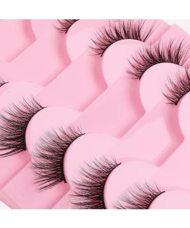 Gjinxi Half Lashes Natural Look Wispy False Eyelashes 15MM 3D Fluffy Faux Mink Lashes Wispy Cat Eye Lashes Look Like Extensions Curly Soft Fake Lashes 10 Pairs Style2 - Buy Online on SooperMarket.com