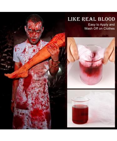 DE'LANCI Fake Blood Spray Splatter & Fake Scabs Gel Kit - Halloween Makeup for Vampire, Zombie & SFX Wound - Buy Online on SooperMarket.com