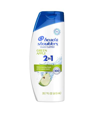Head & Shoulders 2 in 1 Dandruff Shampoo and Conditioner Green Apple for Daily Use 20.7 Fl Oz