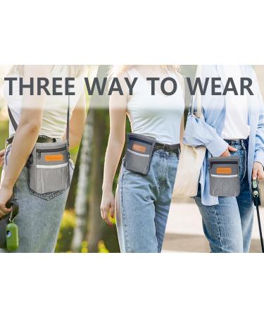Tripolaco Multifunctional Dog Treat Bag - Spacious Training & Walking Companion with Feces Dispenser - Gray - Buy Online on SooperMarket.com