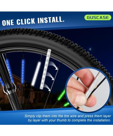 Guscase Bicycle Spoke Reflectors - 360 Visibility | 72-Piece Set | Easy to Assemble | Bright Colors | Bike Accessories - Buy Online on SooperMarket.com