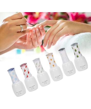 Glitter Soak Off Gel Nail Art Tool 6 Colors Nail Art UV Gel Manicure Polish Gift Set Non-Toxic Safe for Nails Eye-Catching Colors Lightweight & Portable Holographic Laser - Buy Online on SooperMarket.com