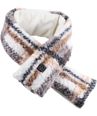 Vesone Neck Heating Pillow | Heated Scarf with 3 Temperature Settings | Versatile Neck Warmer for Men Women & Girls | Cream White Striped - Buy Online on SooperMarket.com