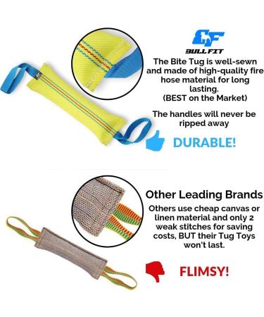 Buy Bull Fit Dog Toys (2-Pack) | Durable 30cm Fire Hose Tug Toys for K9 Training & Play - Buy Online on SooperMarket.com