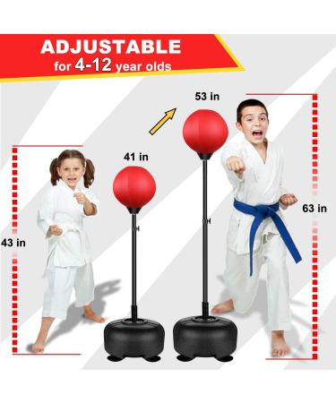 Rovtop Kids Punching Bag Set - Height Adjustable Stand, Boxing Gloves, Speed Ball - Perfect Christmas/Birthday Gift for 4-8 Year Old Boys & Girls - Buy Online on SooperMarket.com